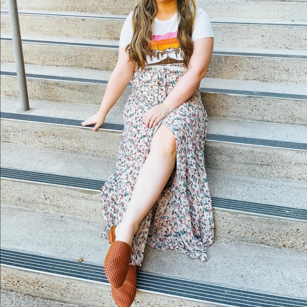 Shein floral maxi with slit